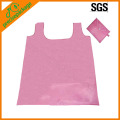 pink 190T foldable T-shirt shopping bag